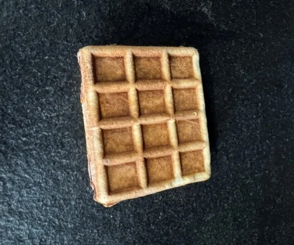 Gevulde wafel kers